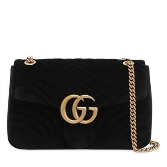 Gucci Handbags - ❌SOLD❌ GUCCI Black Velvet Small GG Marmont